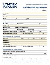 Spindle Speeder Questionnaire