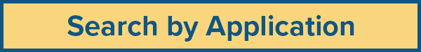 A rectangular button with a yellow background and blue border displaying the text Search by Application in bold blue letters.